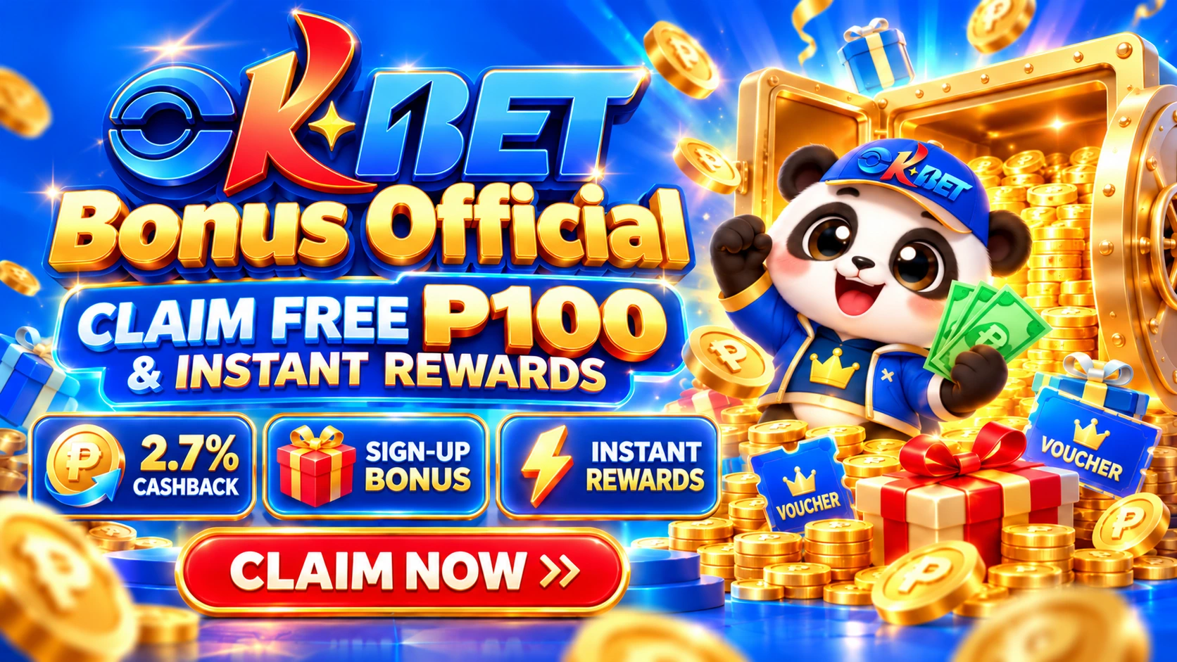 OKBet Bonus Official Claim Free P100 & Instant Rewards