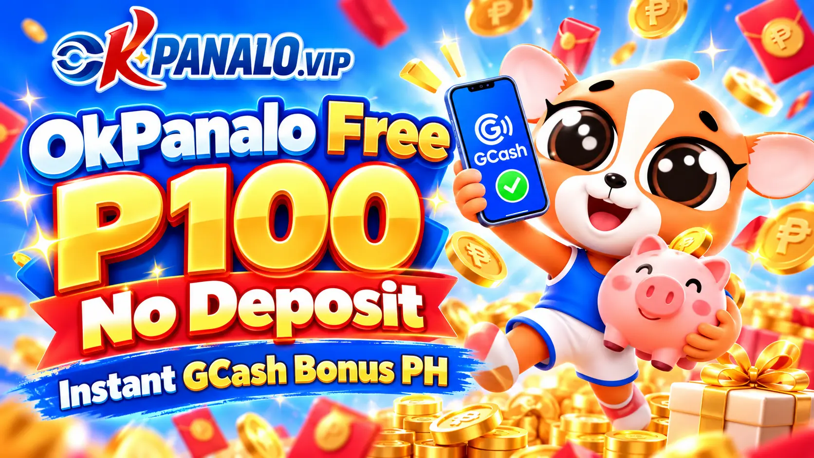 OkPanalo Free P100 No Deposit Instant GCash Bonus PH